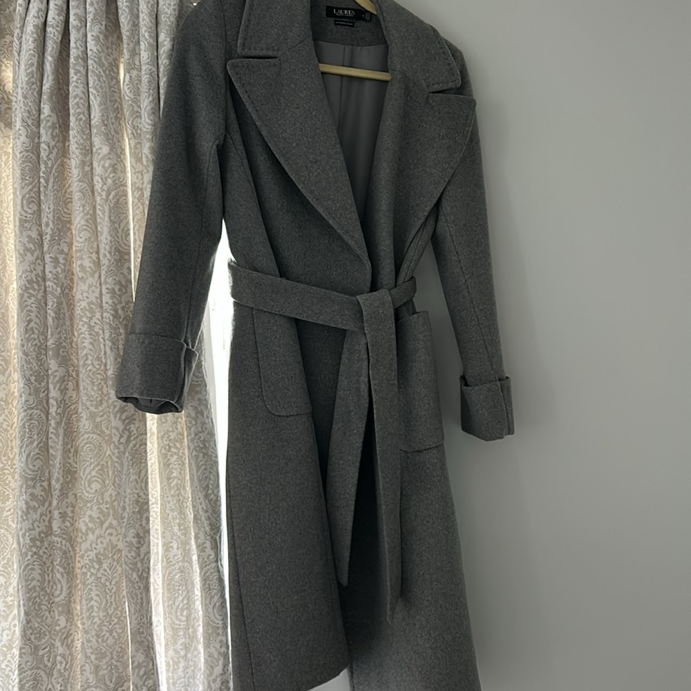 NWOT Ralph Lauren Gray Trench Coat